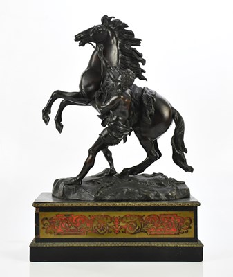 Lot 1605 - A bronze Marly horse, height 48cm, with...
