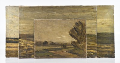 Lot 1195 - PEPPERCORN; oil on canvas, rural landscape,...