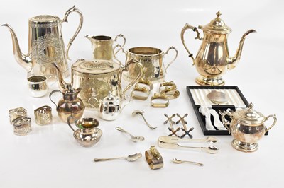 Lot 2003 - A collection of Victorian and later silver...