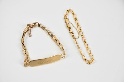 Lot 48 - A 9ct yellow gold identity bracelet, 'Elsie',...