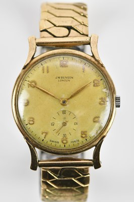 Lot 615 - J W BENSON; a gentleman's yellow metal cased...