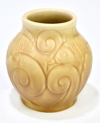 Lot 16 - ROYAL LANCASTRIAN; a globular vase moulded...