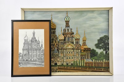 Lot 2321 - MOLLY GRIMSHAW; oil on board, 'Church of the...