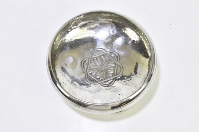 Lot 508 - A pair of Art Nouveau pewter candle holders...