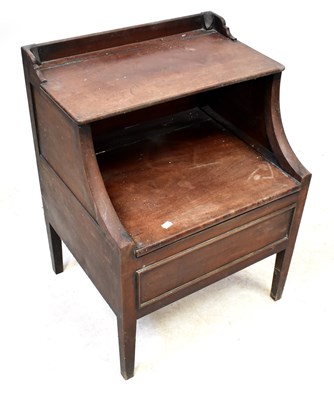 Lot 76 - A 19th century mahogany lidded pot cupboard,...