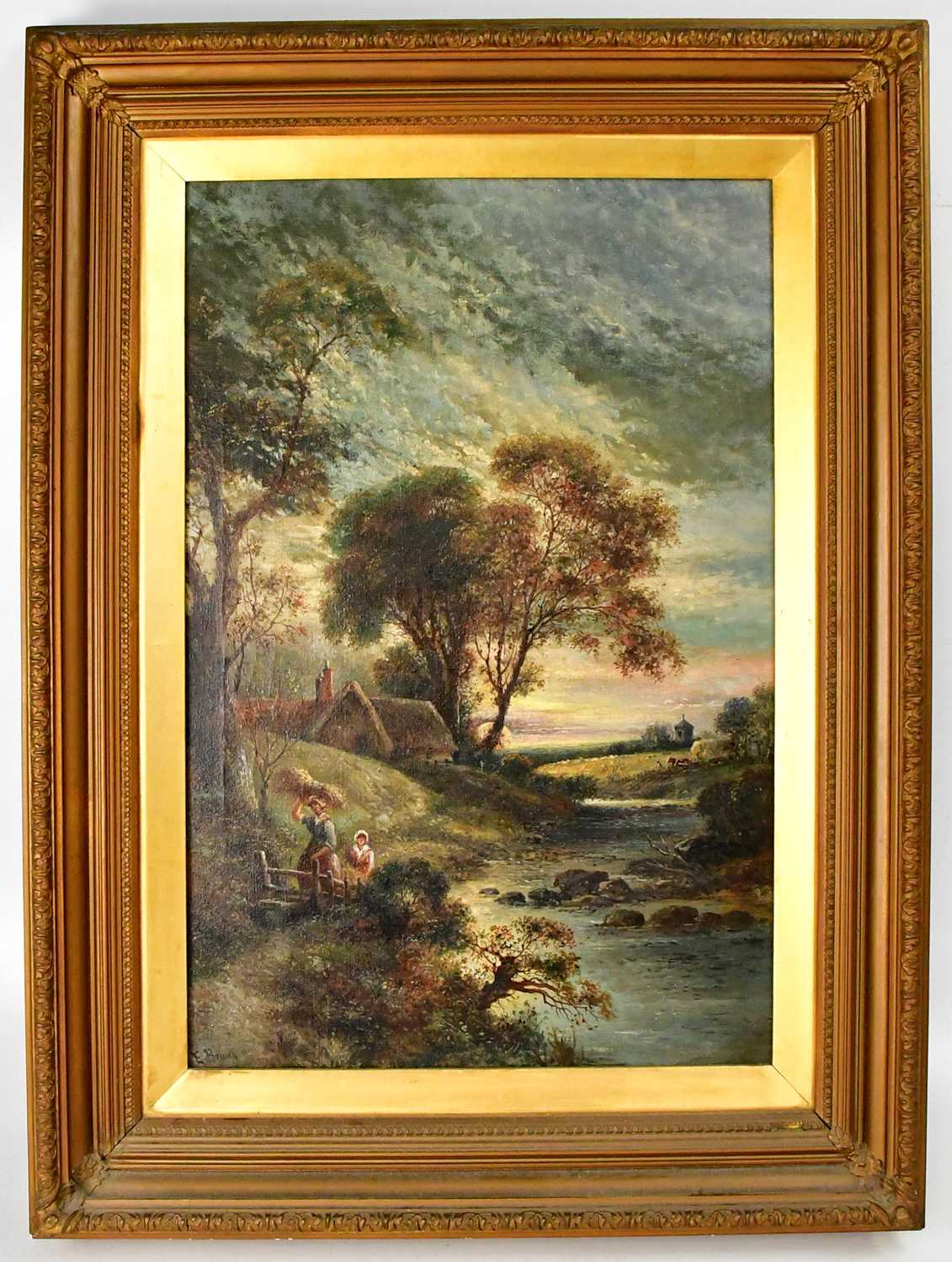 Lot 760 - E. BROWN (late 19th/early 20th century); oil...