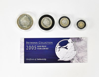 Lot 970 - A Britannia 2005 Silver Proof Four-Coin Set,...