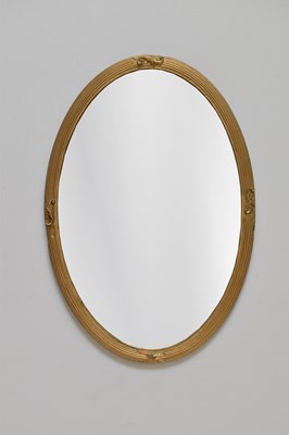 Lot 1042 - An early 20th century giltwood and gesso oval...