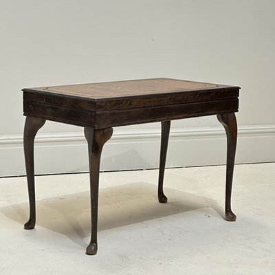 Lot 1590 - A reproduction mahogany silver plated table...