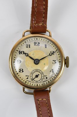 Lot 624 - A 9ct gold lady's wristwatch, the dial set...