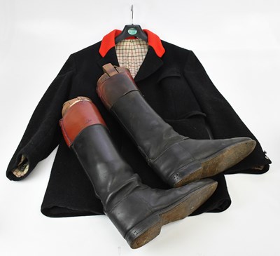 Lot 1704 - A North East Cheshire hunting coat, 2XL, and a...