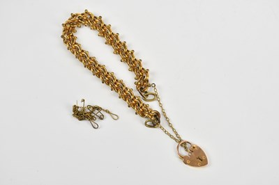 Lot 306 - A Victorian gold plated bracelet, with yellow...