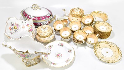 Lot 535 - A late 19th century part tea service