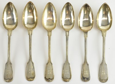 Lot 1115 - A set of six German 800 grade silver...