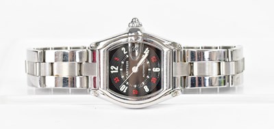 Lot 1578 - CARTIER; a 'Roadster' automatic stainless...