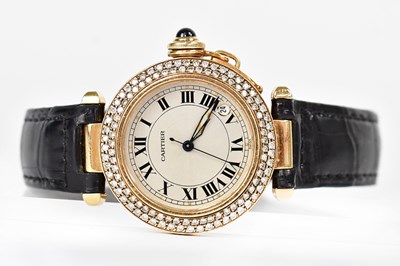 Lot 1577 - CARTIER; a 'Pasha' 18ct yellow gold automatic...