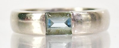 Lot 1253 - BOODLE & DUNTHORNE; a platinum ring set with a...
