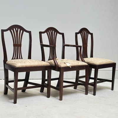 Lot 1239 - A 19th century mahogany Hepplewhite style open...