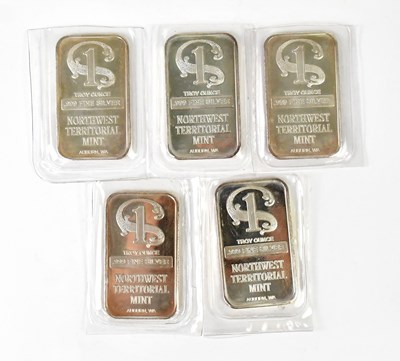Lot 1155 - NORTHWEST TERRITORIAL MINT; five .999 fine...