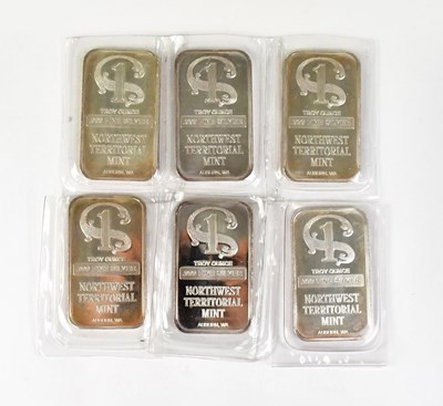 Lot 1156 - NORTHWEST TERRITORIAL MINT; six .999 fine...