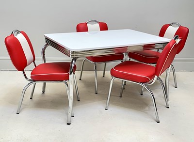 Lot 1038 - A retro American diner style table, height...