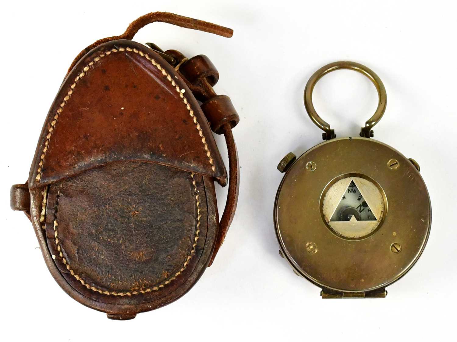 Lot 358 - SAMPSON MORDAN & CO; a WWI brass cased mirror...
