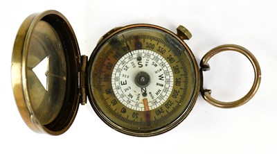 Lot 358 - SAMPSON MORDAN & CO; a WWI brass cased mirror...