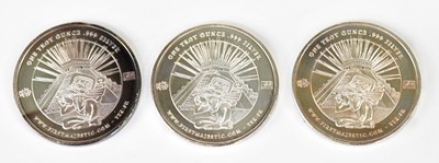 Lot 1198 - FIRST MAJESTIC SILVER CORP; three .999 silver...