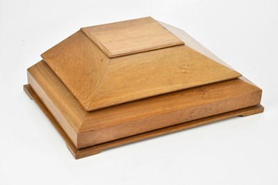 Lot 1420 - An Art Deco walnut desk stand, the hinged...