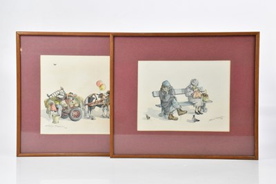 Lot 2308 - ALBIN TROWSKI; a pair of watercolours...