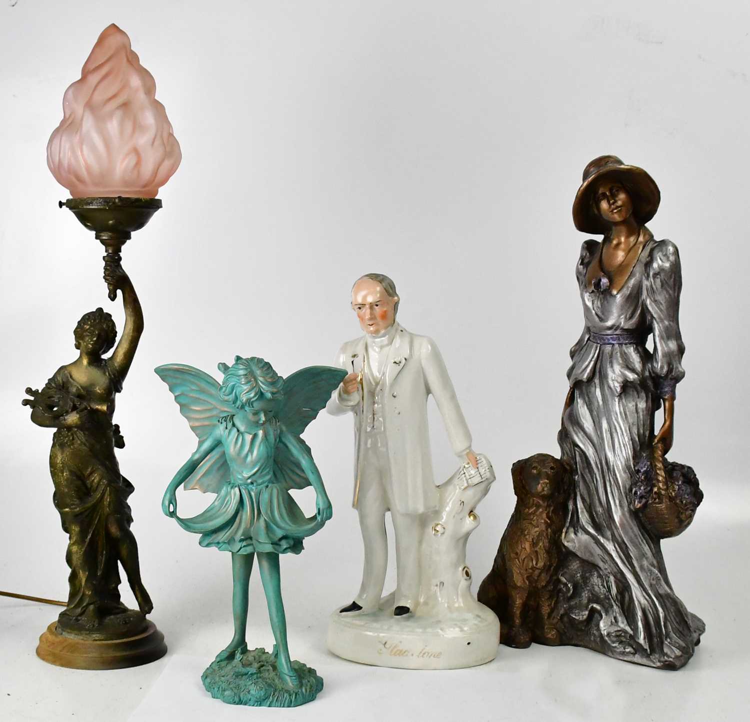 Lot 642 - A Staffordshire pottery figure of Gladstone,...