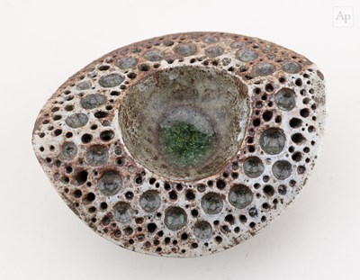 Lot 18 - ALAN WALLWORK (1931-2019); a stoneware wedge...