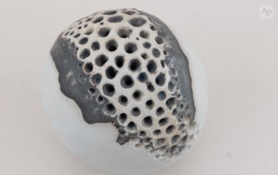 Lot 14 - ALAN WALLWORK (1931-2019); a porcelain egg...