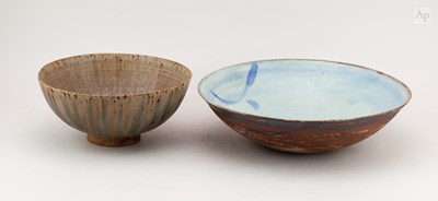 Lot 731 - A large shallow stoneware bowl with the...
