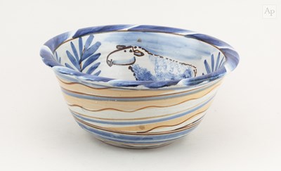 Lot 21 - ANDREW MCGARVA (born 1956); a deep stoneware...