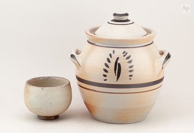 Lot 661 - SVEND BAYER (born 1946); a stoneware twin...