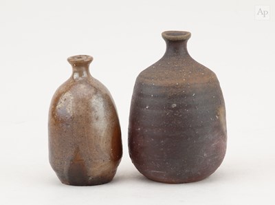 Lot 742 - A wood fired stoneware tokkuri, incised mark,...