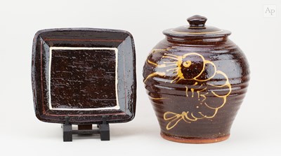 Lot 145 - CLIVE BOWEN (born 1943); a slipware jar and...
