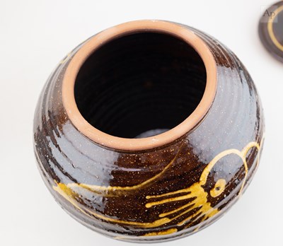 Lot 145 - CLIVE BOWEN (born 1943); a slipware jar and...