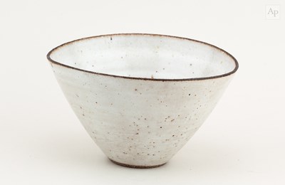 Lot 388 - LUCIE RIE (1902-1995); an oval stoneware bowl...