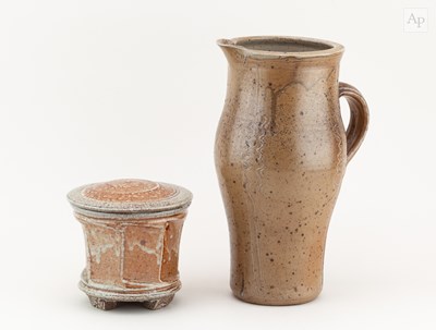 Lot 430 - MICHAEL CASSON (1925-2003); a salt glazed jug...