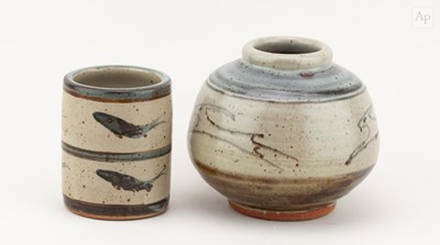 Lot 78 - Leach Pottery; a stoneware jar covered in...