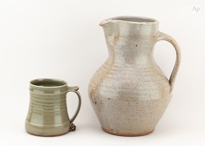 Lot 75 - Leach Pottery; a large stoneware jug covered...