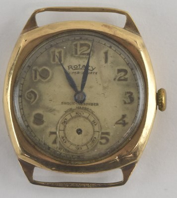 Lot 1447 - ROTARY; a 9ct yellow gold gentleman's...