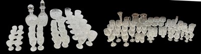 Lot 593 - ROYAL DOULTON; a part setting suite of crystal...