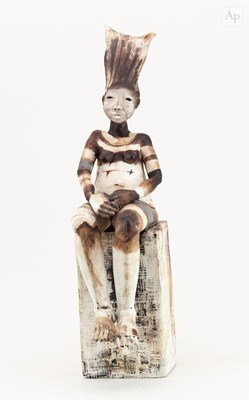 Lot 611 - SALLY MACDONELL (born 1971); a smoke fired...