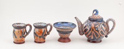 Lot 464 - MORGEN HALL (1960-2016); a tin-glazed...