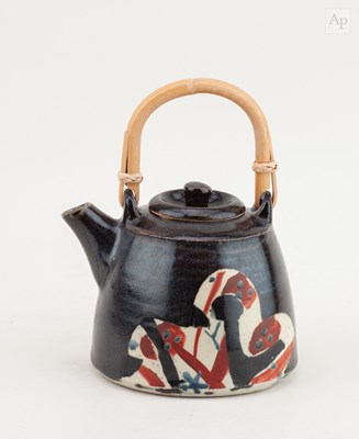 Lot 329 - JOHN MALTBY (1936-2020); a stoneware teapot...