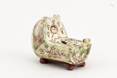 Lot 418 - MARY WONDRAUSCH (1923-2016); a small slipware...
