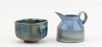 Lot 280 - JANE HAMLYN (born 1940); a small salt glazed...